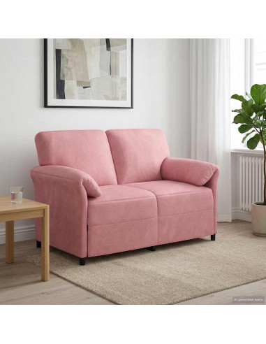 Divano a 2 Posti Rosa 138 x 83 x 95 cm Velluto