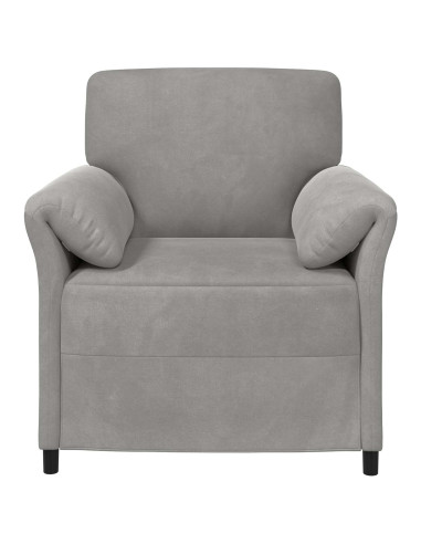 Divano 1 posto Grigio Chiaro 88 x 83 x 95 cm Velluto