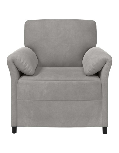 Divano 1 posto Grigio Chiaro 88 x 83 x 95 cm Velluto