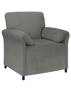 Divano 1 posto Grigio Scuro 88 x 83 x 95 cm Velluto 2