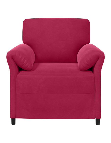 Divano 1 posto Rosso Vino 88 x 83 x 95 cm Velluto