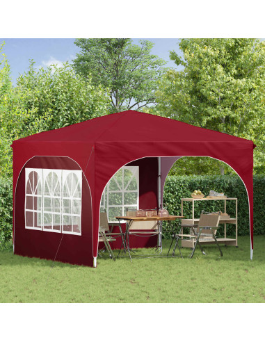Tenda per feste a pop-up 290 x 290 x 245 cm Borgogna