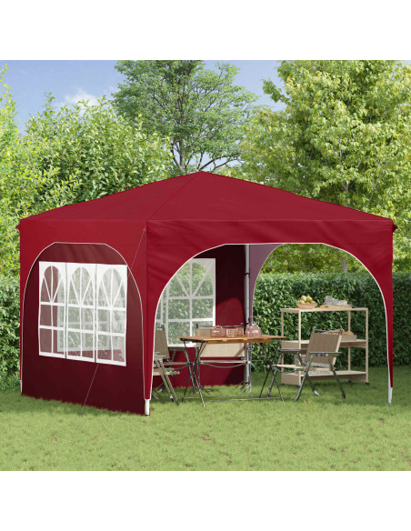 Tenda per feste a pop-up 290 x 290 x 245 cm Borgogna
