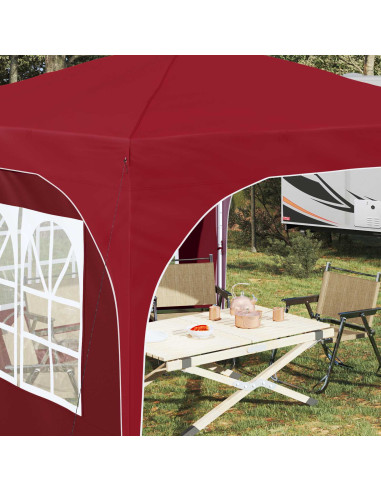 Tenda per feste a pop-up 290 x 290 x 245 cm Borgogna