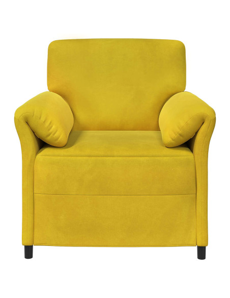 Divano 1 posto Giallo 88 x 83 x 95 cm Velluto