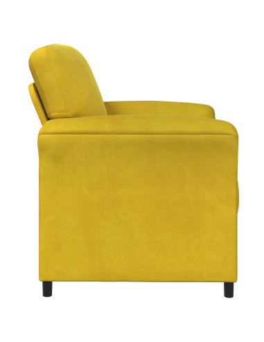 Divano 1 posto Giallo 88 x 83 x 95 cm Velluto