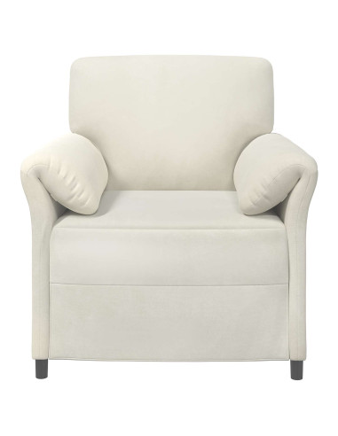 Divano 1 posto Crema 88 x 83 x 95 cm Velluto