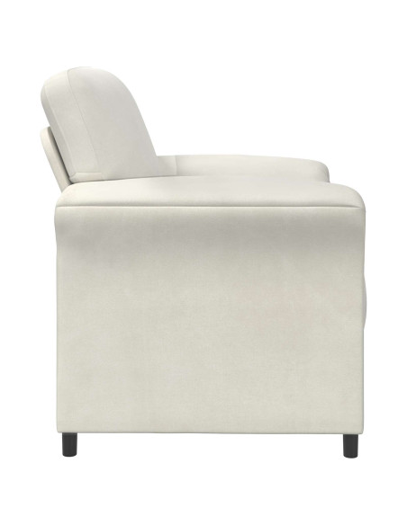 Divano 1 posto Crema 88 x 83 x 95 cm Velluto