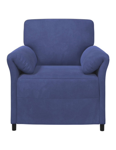 Divano 1 posto Blu Polizia 88 x 83 x 95 cm Velluto