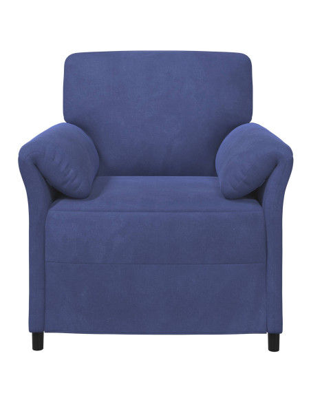 Divano 1 posto Blu Polizia 88 x 83 x 95 cm Velluto