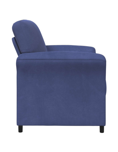 Divano 1 posto Blu Polizia 88 x 83 x 95 cm Velluto