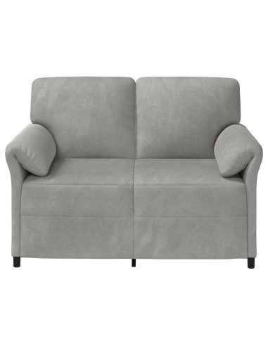 Divano a 2 Posti Grigio Chiaro 138 x 83 x 95 cm Velluto
