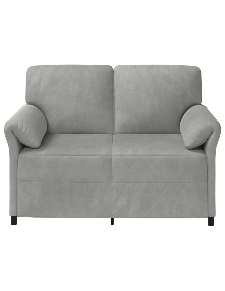 Divano a 2 Posti Grigio Chiaro 138 x 83 x 95 cm Velluto