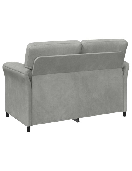 Divano a 2 Posti Grigio Chiaro 138 x 83 x 95 cm Velluto