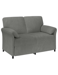 Divano a 2 Posti Grigio Scuro 138 x 83 x 95 cm Velluto 2