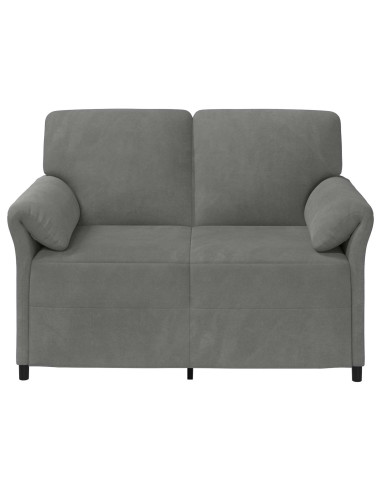 Divano a 2 Posti Grigio Scuro 138 x 83 x 95 cm Velluto