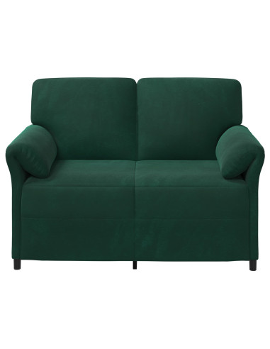 Divano a 2 Posti Verde Scuro 138 x 83 x 95 cm Velluto