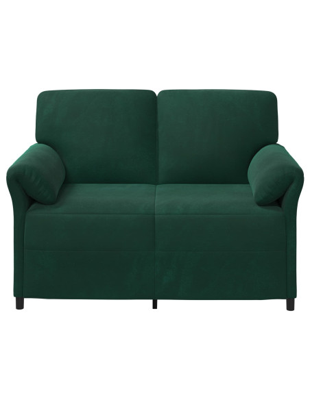 Divano a 2 Posti Verde Scuro 138 x 83 x 95 cm Velluto