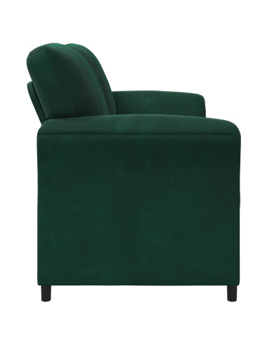 Divano a 2 Posti Verde Scuro 138 x 83 x 95 cm Velluto