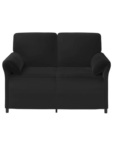 Divano a 2 Posti Nero 138 x 83 x 95 cm Velluto