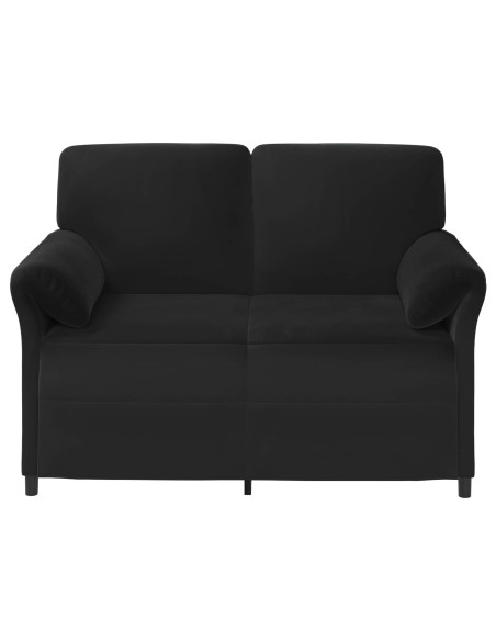 Divano a 2 Posti Nero 138 x 83 x 95 cm Velluto