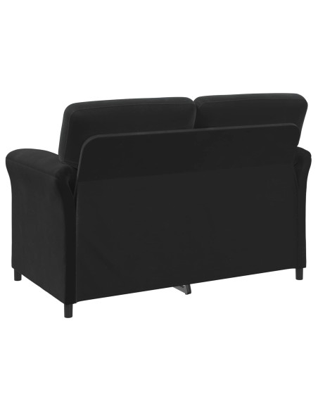 Divano a 2 Posti Nero 138 x 83 x 95 cm Velluto