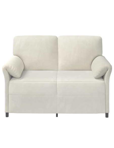 Divano a 2 Posti Crema 138 x 83 x 95 cm Velluto