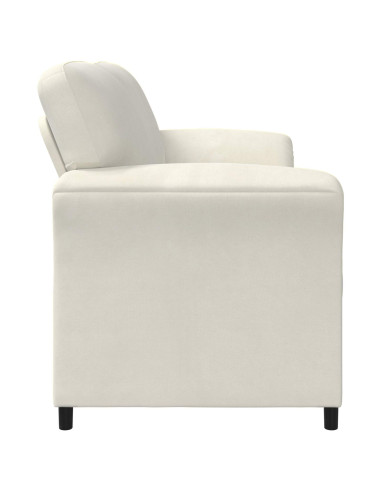 Divano a 2 Posti Crema 138 x 83 x 95 cm Velluto