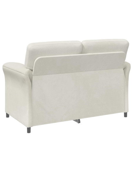 Divano a 2 Posti Crema 138 x 83 x 95 cm Velluto