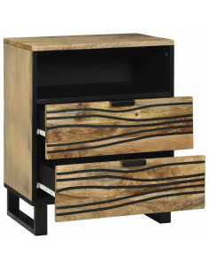 Armadio da Notte con cassetto Marrone 50 x 33 x 62 cm 2