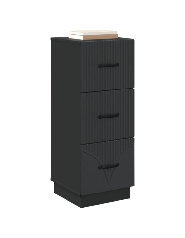 Mobile con Cassetti Nero 33 x 34,5 x 87 cm Legno ingegnerizzato
