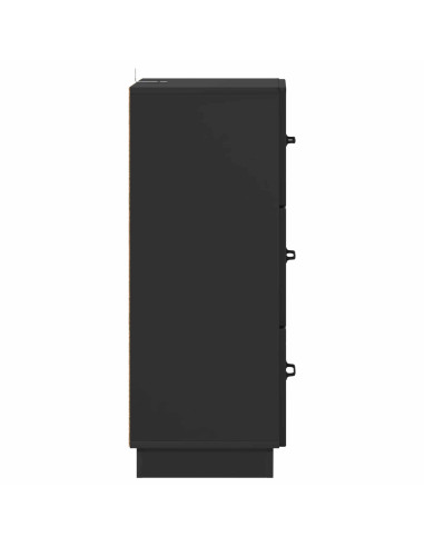 Mobile con Cassetti Nero 33 x 34,5 x 87 cm Legno ingegnerizzato