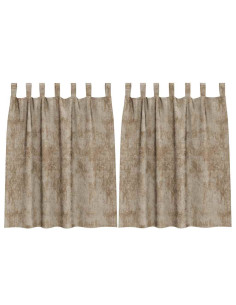 Tende in Velluto con tende 2 pcs Champagne 140 x 140 cm Velluto 2