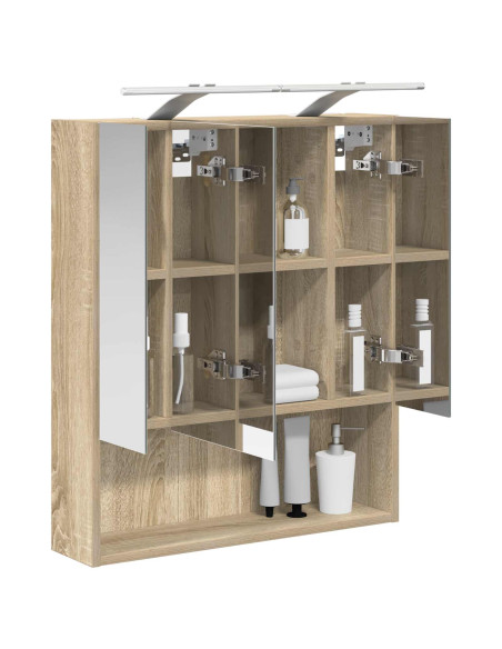 Mobiletto per specchio da bagno Rovere Sonoma 60 x 14.5 x 70 cm