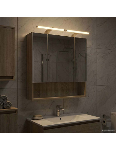 Mobiletto per specchio da bagno Rovere Sonoma 60 x 14.5 x 70 cm