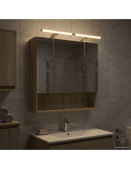 Mobiletto per specchio da bagno Rovere Sonoma 60 x 14.5 x 70 cm