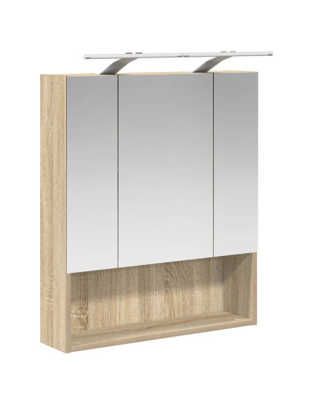 Mobiletto per specchio da bagno Rovere Sonoma 60 x 14.5 x 70 cm
