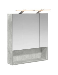 Mobiletto per specchio da bagno con lo scaffale Grigio cemento 2