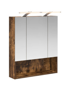 Mobiletto per specchio da bagno Rovere fumé 60 x 14.5 x 70 cm 2