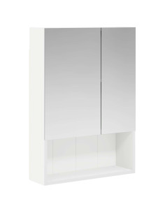 Mobiletto per specchio da bagno Bianco 50 x 14,5 x 70 cm 2