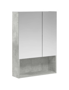 Mobiletto per specchio da bagno con lo scaffale Grigio cemento 2