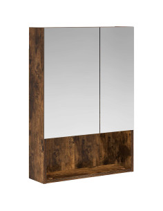 Mobiletto per specchio da bagno Rovere fumé 50 x 14,5 x 70 cm 2