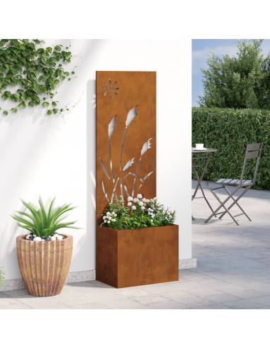 Schermo per privacy in giardino Traforo Ruggine 50 x 140 cm