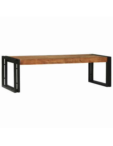 Tavolino da salotto 2 pcs Marrone Legno di Acacia Massello