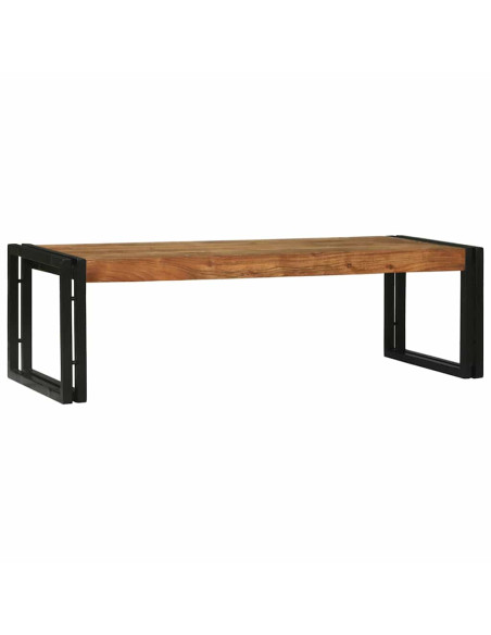 Tavolino da salotto 2 pcs Marrone Legno di Acacia Massello