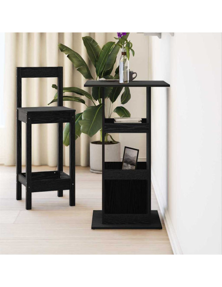 Tavolo da bar Rovere Nero 60 x 60 x 100 cm Legno multistrato