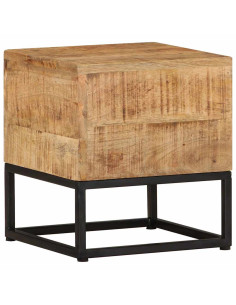 Tavolino 30x30x33 cm in Legno di Mango Grezzo 2