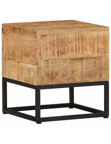 Tavolino 30x30x33 cm in Legno di Mango Grezzo