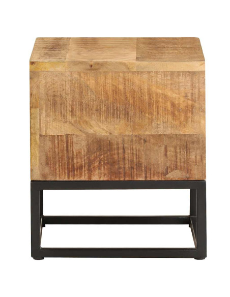 Tavolino 30x30x33 cm in Legno di Mango Grezzo