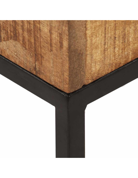 Tavolino 30x30x33 cm in Legno di Mango Grezzo
